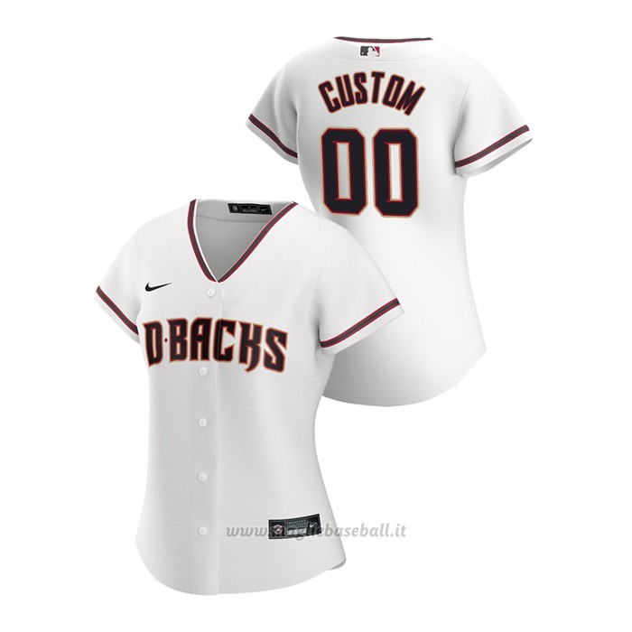 Maglia Baseball Donna Arizona Diamondbacks Personalizzate 2020 Replica Primera Bianco